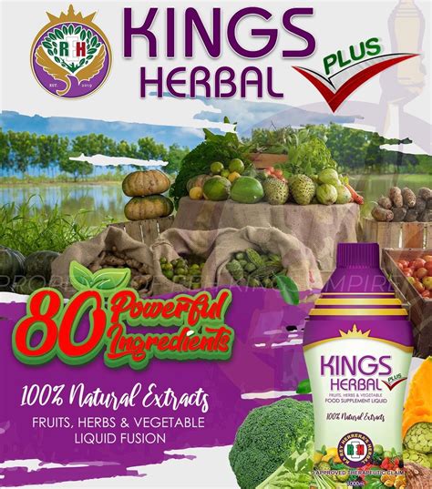 KINGS HERBAL PLUS Food Supplement Fruits Herbs.